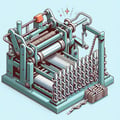 Chain link fence making machine