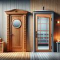 Portes pour banyas et saunas