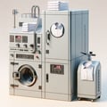 Equipment for finishing processing of clothes in laundries and dry cleaners