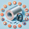 Heat-, sound-, noise-, moisture proof materials