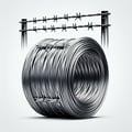 Barbed steel wire