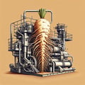 Machinery for cultivating and processing root crops