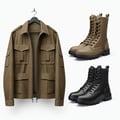 Military outfit and uniform, textile