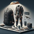 Flying and parachute packs and outfits
