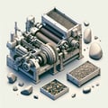 Machine for separating of stones