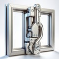 Fastening for metal-plastic windows